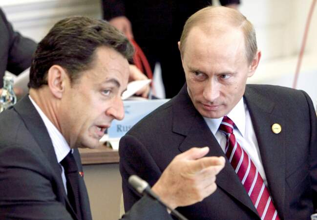 Nicolas Sarkozy et Vladimir Poutine