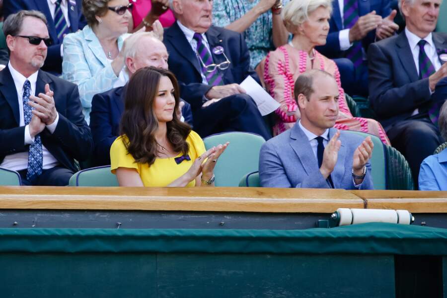 Kate Middleton et le prince William, radieux à Wimbledon