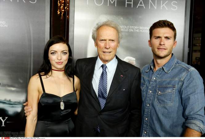 Clint Eastwood avec sa fille Francesca et son fils Scott à la première du film "Sully" à Los Angeles le 8 mai 2016