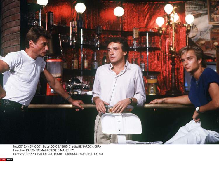 1985. Johnny, Michel Sardou et David