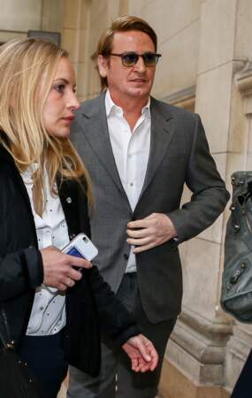 Benoit Magimel arrive au tribunal de Paris