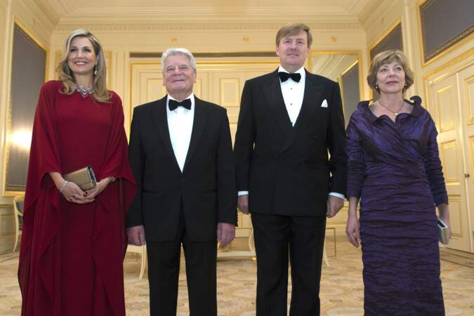 Willem-Alexander et Maxima des Pays-Bas reçoivent le président allemand à La Haye, le 6 février 2017