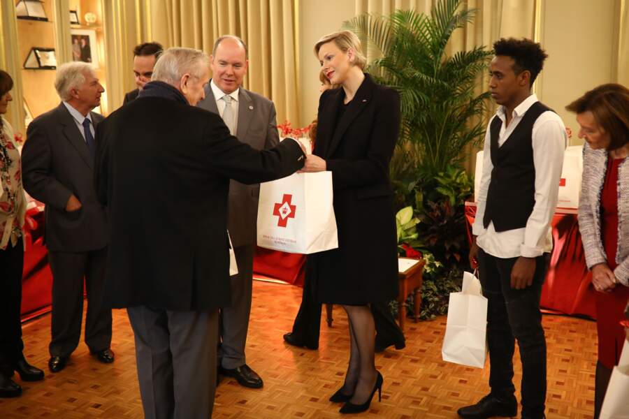 Charlène de Monaco, au siège de la Croix-Rouge, à Monaco, le 17 novembre 2018