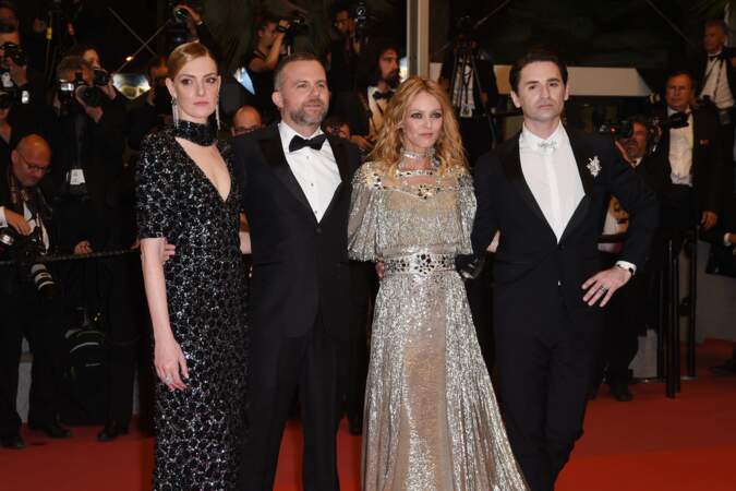 Kate Moran, Yann Gonzalez, Vanessa Paradis et Nicolas Maury à Cannes le 17 mai 2018