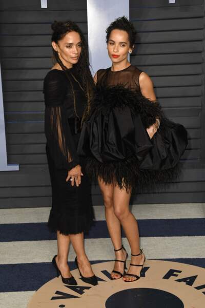 Lisa Bonet et Zoe Kravitz à la soirée Vanity Fair à l'occasion des Oscars, le 4 mars 2018 à Los Angeles