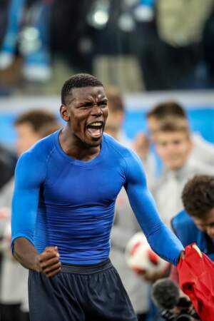 Paul Pogba est heureux : l'équipe de France est qualifiée pour la finale de la Coupe du Monde 2018