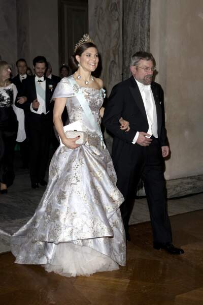 La princesse Victoria de Suède au bras de Michael Kosterlitz 