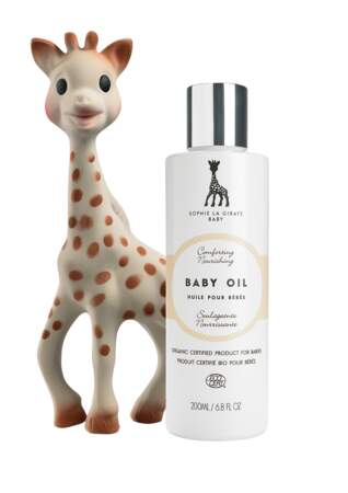 Huile bébé, Sophie la girafe cosmétics