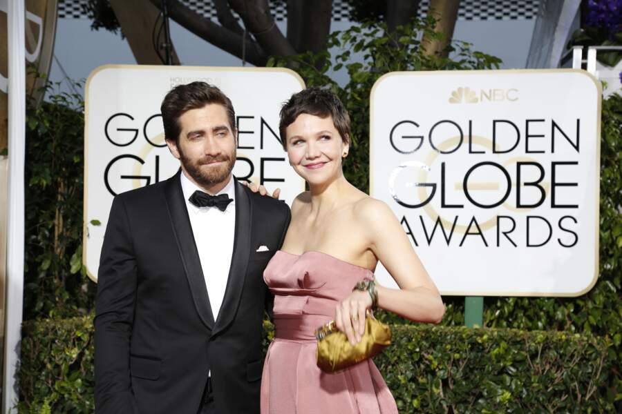 Jake et Maggie Gyllenhaal à la cérémonie des Golden Globes à Beverly Hills en 2015