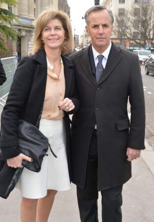 Bernard de la Villardière accompagné de sa femme Anne au défilé de mode Chloé en 2014