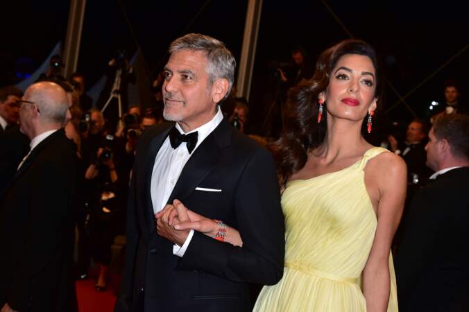 George Clooney et sa femme Amal Alamuddin Clooney à Cannes en 2016