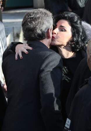 Nicolas Sarkozy et Rachida Dati aux obsèques d'Andrée Sarkozy, le 18 décembre