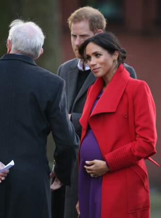 Très enceinte, la duchesse de Sussex était accompagnée du prince Harry