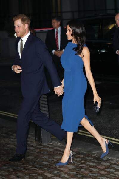 Meghan Markle et le prince Harry arrivent pour assister à un concert de charité à Londres le jeudi 6 septembre.