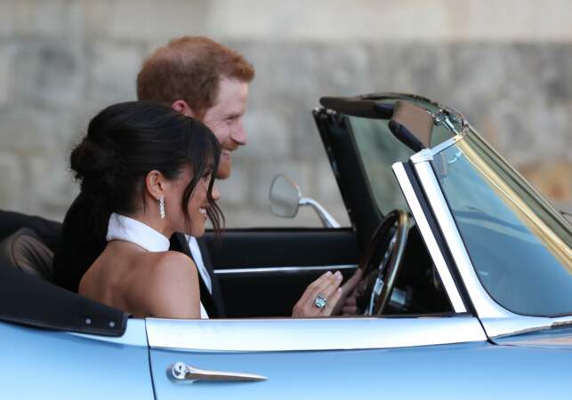 Meghan Markle et le prince Harry quittent le château de Windsor après leur mariage le 19 mai 2018
