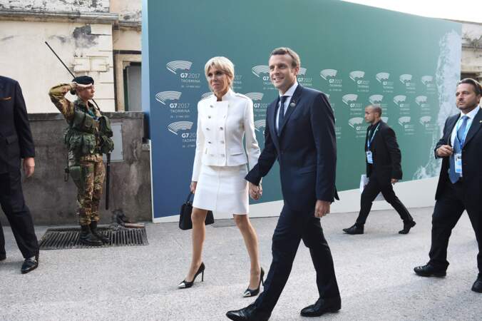 Brigitte et Emmanuel Macron au G7