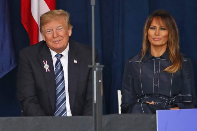 Donald Trump et sa femme Melania rendent hommage aux passagers du vol 93 morts le 11 septembre 2001.