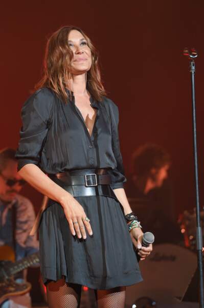 Zazie (54 ans), lors d'un concert en faveur de l'association A.N.R. au Casino de Paris, en 2018