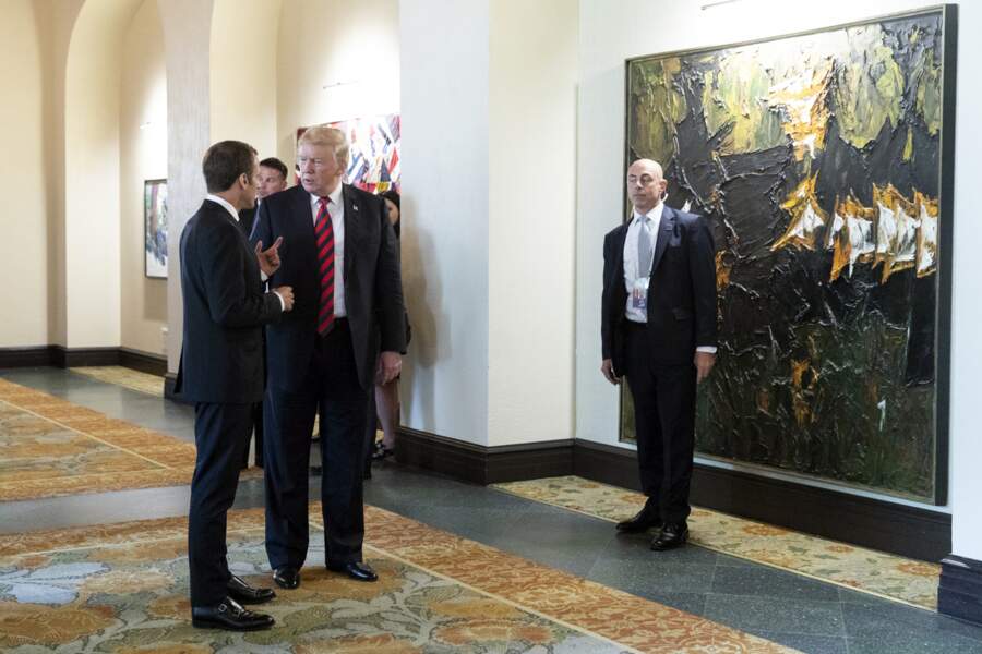 Donald Trump et Emmanuel Macron le 9 juin 2018