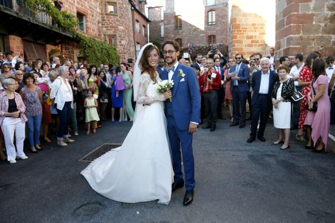 Thomas Hollande a épousé Emilie Broussouloux (en robe de la Maison Fabienne Alagama), le 8 Septembre 2018