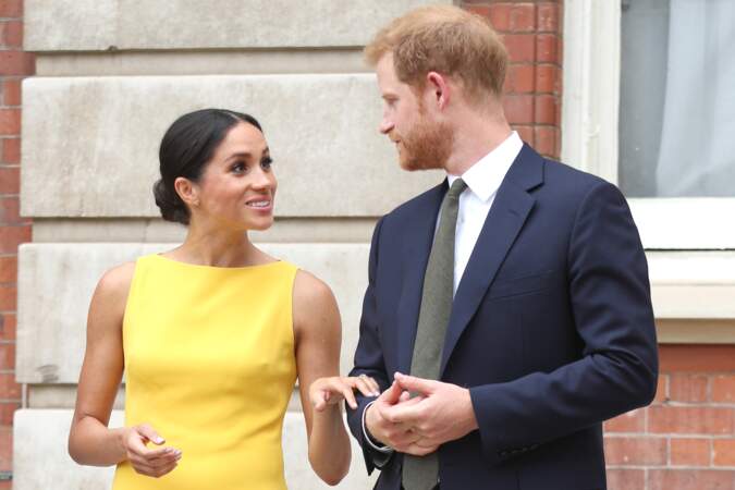 Le prince Harry et Meghan Markle assitent à une réception au Marlborough House à Londres, le 5 juillet 2018.