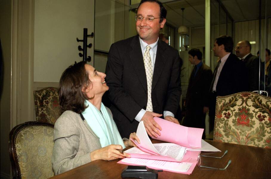 Ségolène Royal et François Hollande lors de la campagne pour les élections européennes, le 17 mai 1999