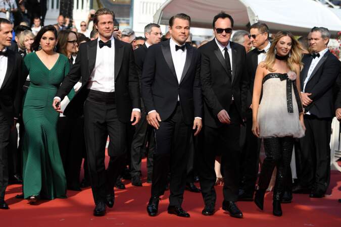 l'équipe du film de Once upon a time autour de Quention Tarantino