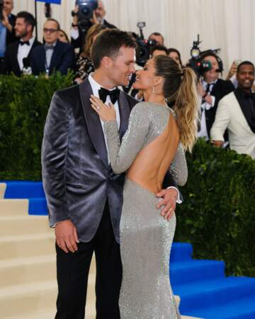 Tom Brady et sa femme Gisele Bündchen au Met Gala le 1er mai 2017