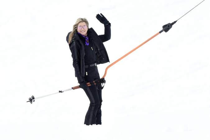 La reine Maxima des Pays-Bas en vacances aux sports d'hiver à Lech, le 27 février 2017