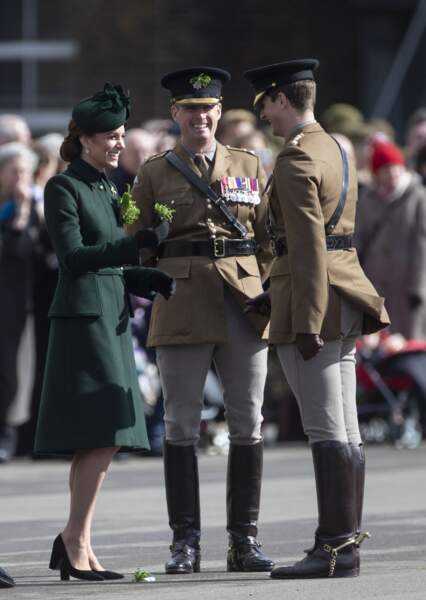  Kate Middleton lors de la parade de la Saint Patrick dans le quartier de Hounslow à Londres, le 17 mars.