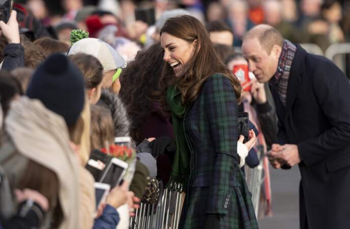 Kate Middleton en déplacement officiel en Ecosse avec le prince William, le 29 janvier 2019