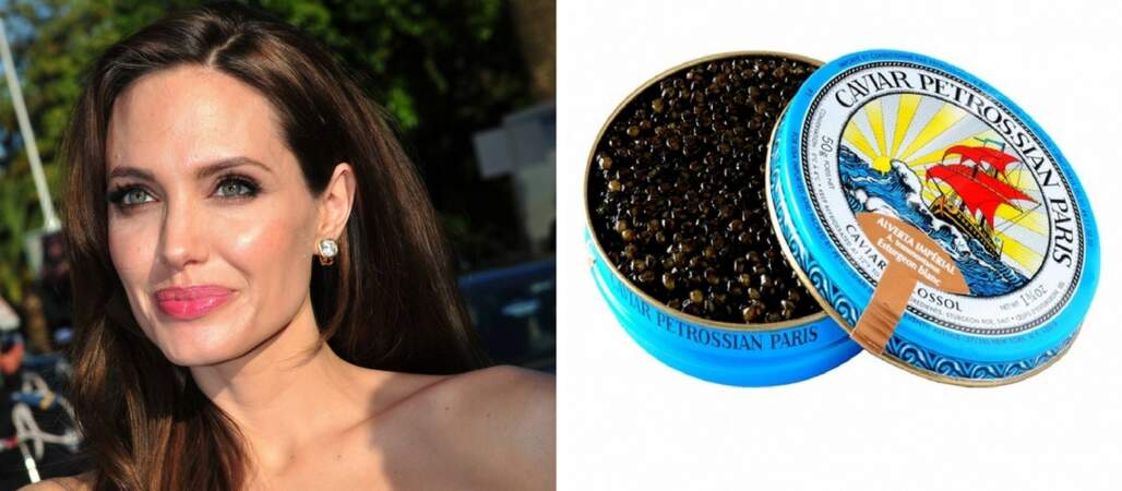 Angelina Jolie fan du caviar pour effacer ses vergetures ! 