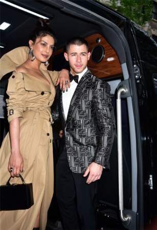Priyanka Chopra et Nick Jonas lors du MET Gala le 1er mai 2017 à New York