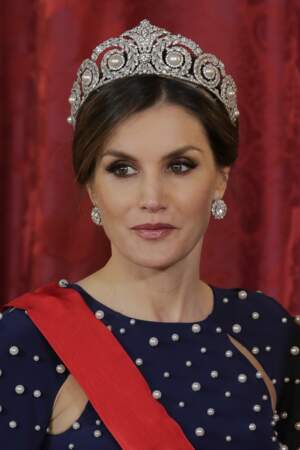 La reine Letizia d'Espagne était coiffée d'une tiare Cartier