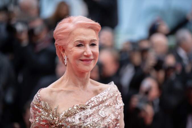 Helen Mirren et sa coloration rose, le 18 mai 2019 à Cannes