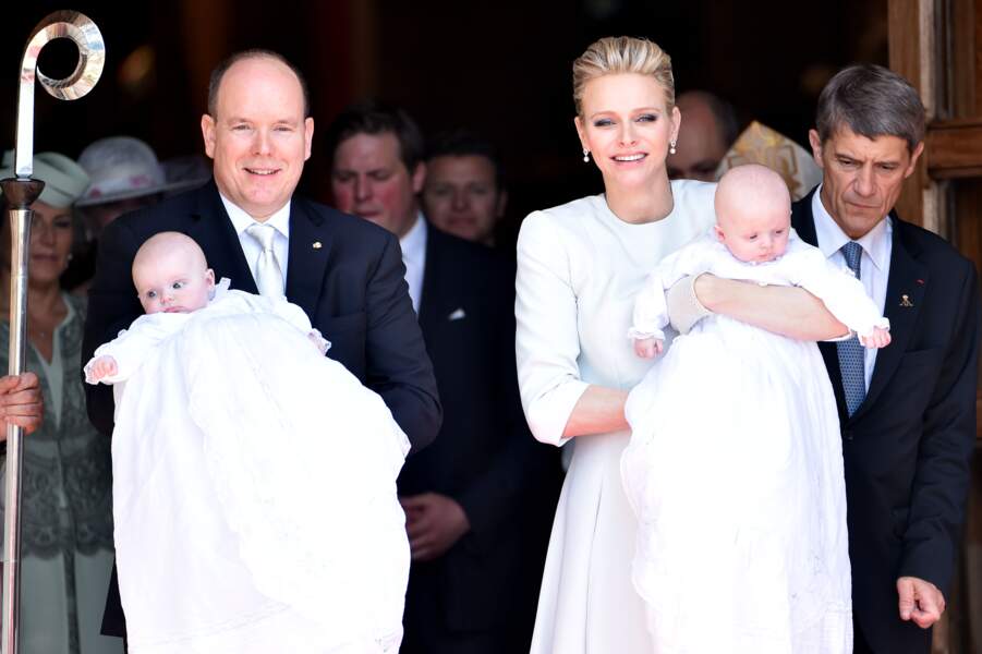 Baptême des enfants princiers Jacques et Gabriella en la Cathédrale de Monaco le 10 mai 2015