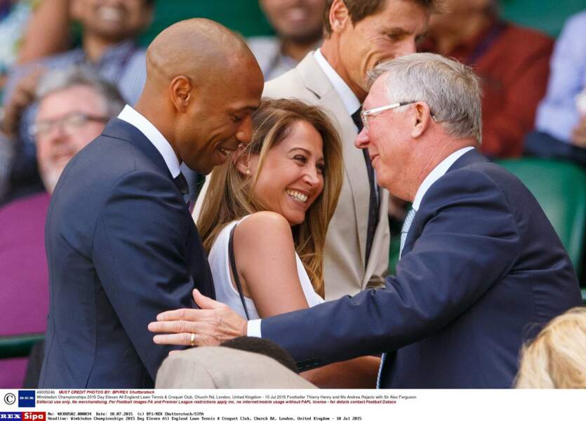 Andrea Rajacic et Thierry Henry à Wimbledon