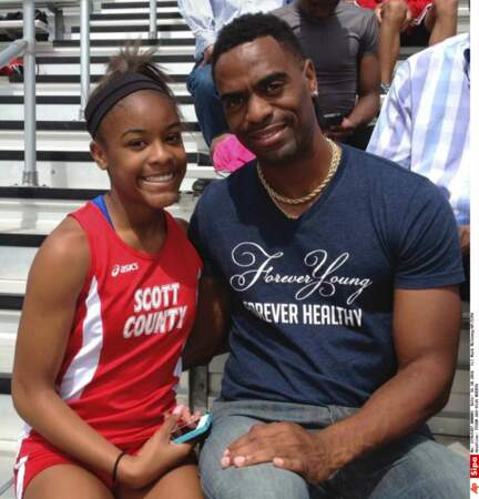 Tyson Gay et sa fille Trinity, unis par une même passion de l'athlétisme