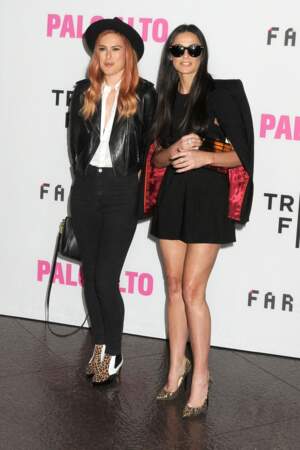 Demi Moore et sa fille Rumer Willis à la première du film "Palo Alto" en 2014