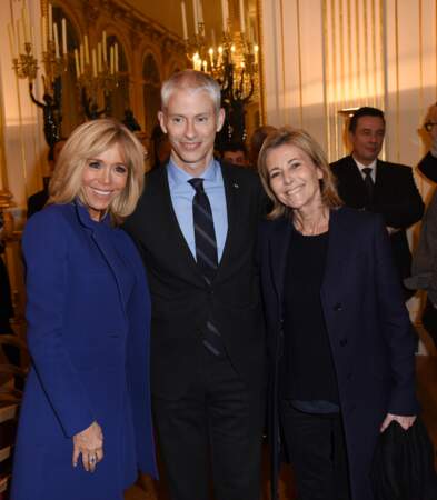 Brigitte Macron, Franck Riester et Claire Chazal à Paris