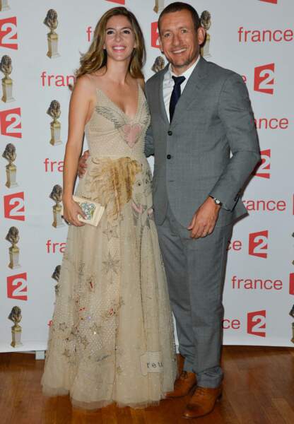 Dany Boon et sa femme Yaël en amoureux à la cérémonie des Molières 2017.