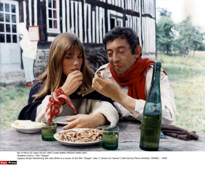 Jane Birkin et Serge Gainsbourg dans "L'amour et l'amour" en 1969