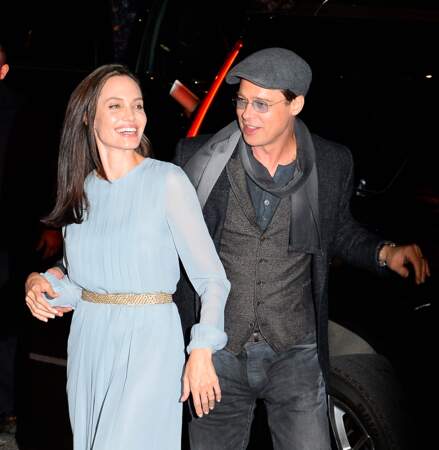 Angelina Jolie et Brad Pitt, New York 2015