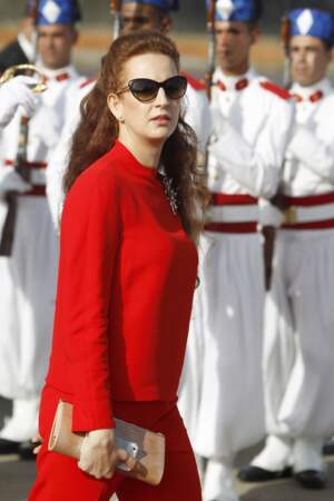 La princesse Lalla Salma du Maroc à l'aéroport de Rabat, le 15 juillet 2014