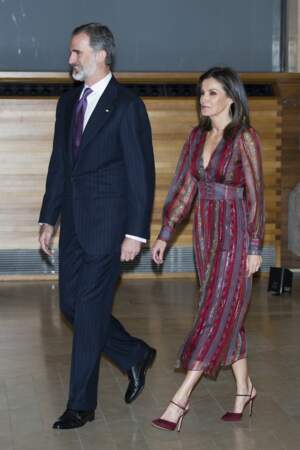 La robe portée par la reine Letizia d'Espagne mettait sa silhouette en valeur