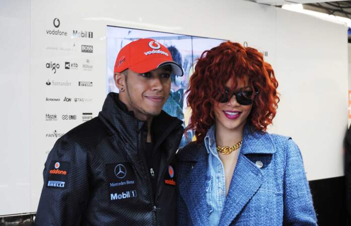 Rihanna avec Lewis Hamilton avec qui on lui a prêté une liaison
