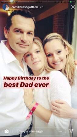 Camille Gottlieb souhaite un bon anniversaire à son papa Jean-Raymond sur Instagram, le 3 juin 2019.