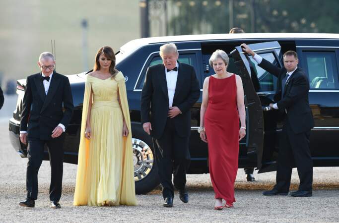 Donald Trump et son épouse en visite en Angleterre.