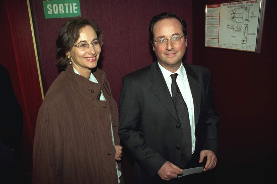 Ségolène Royal et François Hollande à l'avant-première de la pièce "Un Tramway Nommé Désir", le 25 Janvier 1999