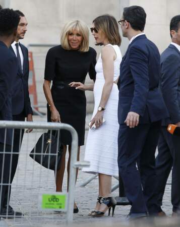 La Première Dame Brigitte Macron lors de la soirée-hommage à Karl Lagerfeld, à Paris, le 20 juin 2019.